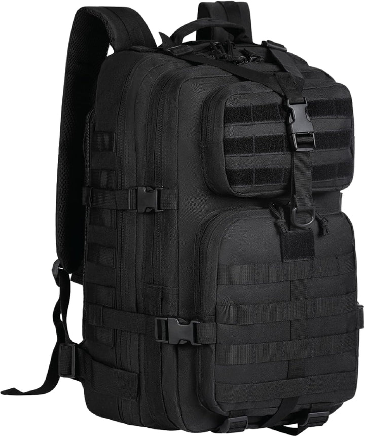 Plecak taktyczny 35L Molle unisex, czarny, pasujący dla kobiet i mężczyzn na każdą przygodę.