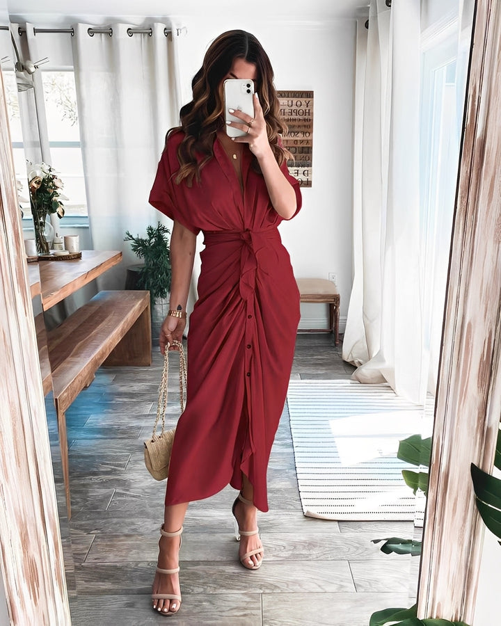 Modna sukienka damska Antoinette. Długa sukienka maxi, łącząca elegancję i komfort.