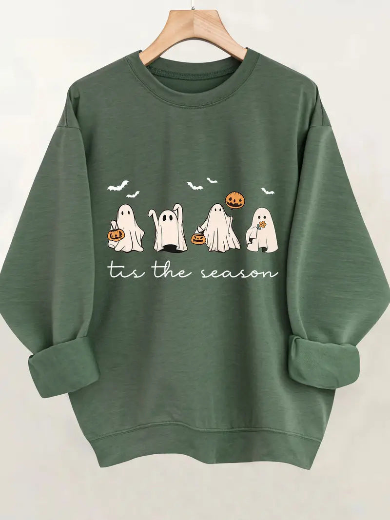 Damska bluza oversize z motywem dyni na Halloween, dresowa odzież damska