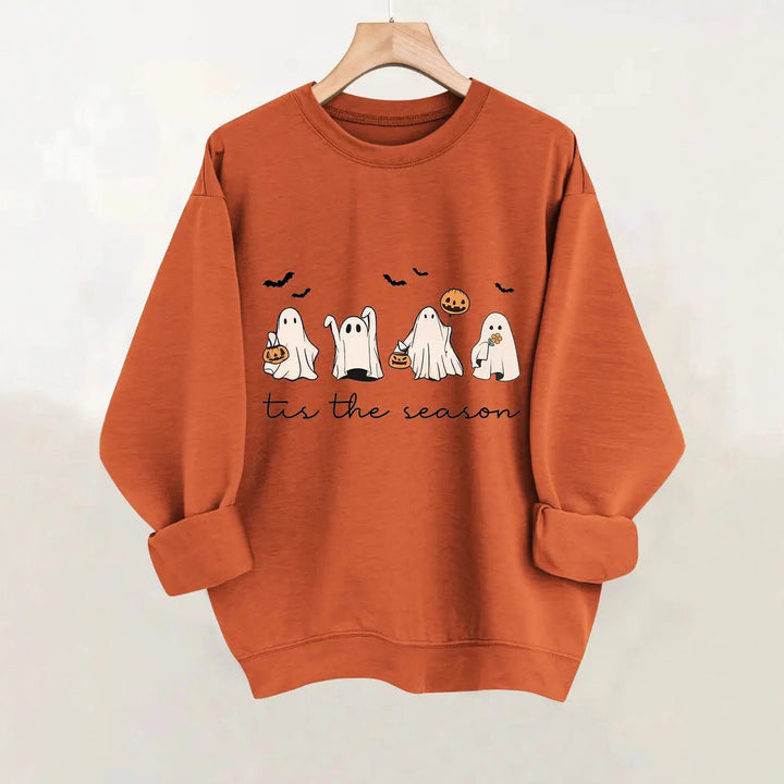 Wygodna bluza damska oversize w stylu Halloween z długim rękawem