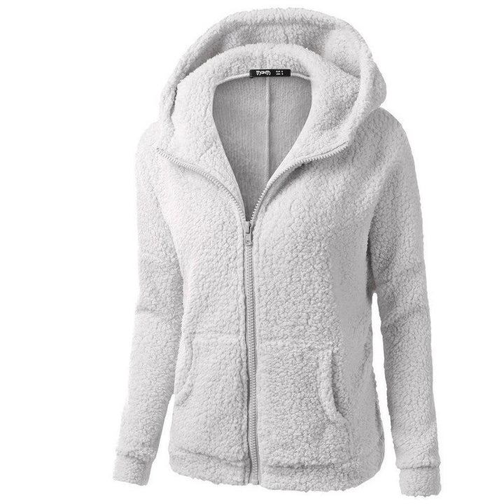 Wygodna damska bluza polarowa z kapturem, idealna na co dzień. Jesienna odzież outdoor.