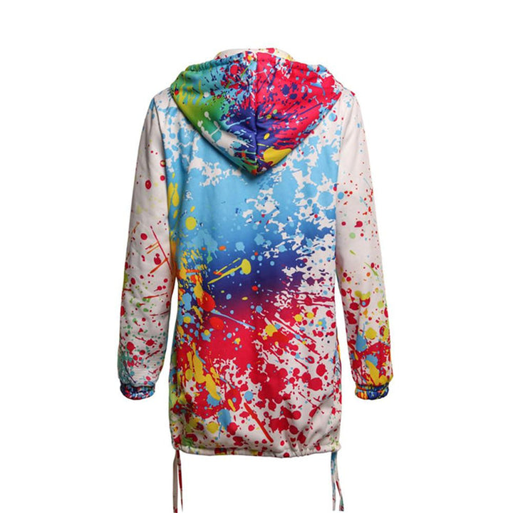 Bluza damska sportowa z kapturem, zamek, unikalny wzór, komfortowa, na codzienne noszenie.