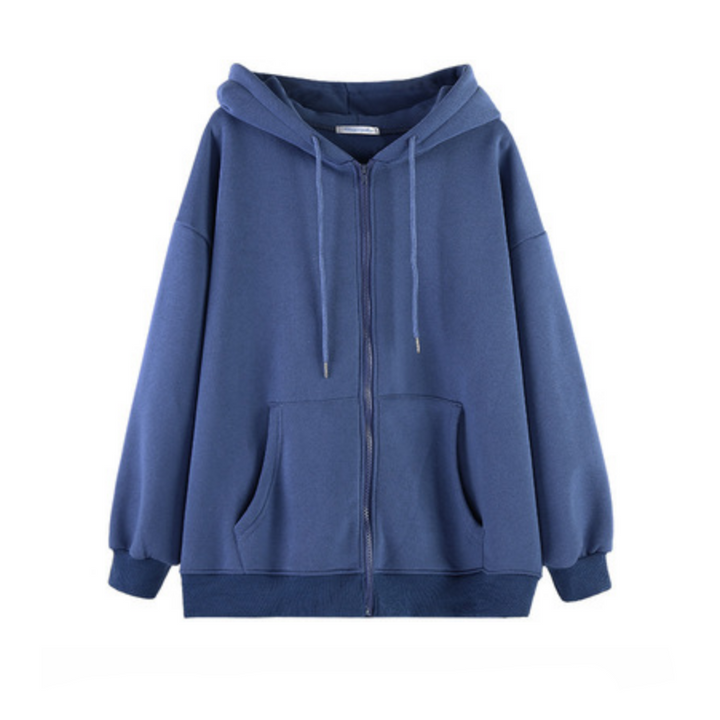 Damska bluza rozpinana z kapturem, luźny krój, wygodna i modna. Idealna do casualowych stylizacji.