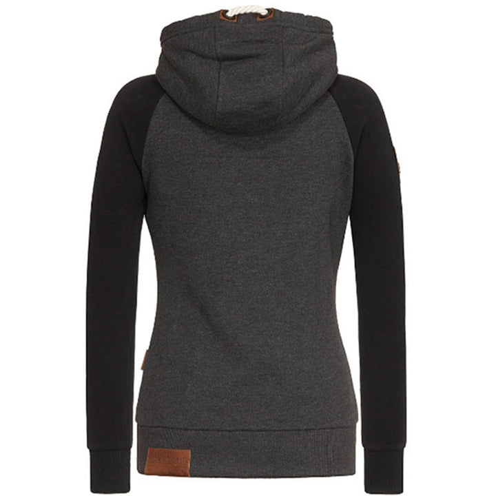 Damska bluza z kapturem i zamkiem, idealna na co dzień. Komfortowa i stylowa odzież casual.