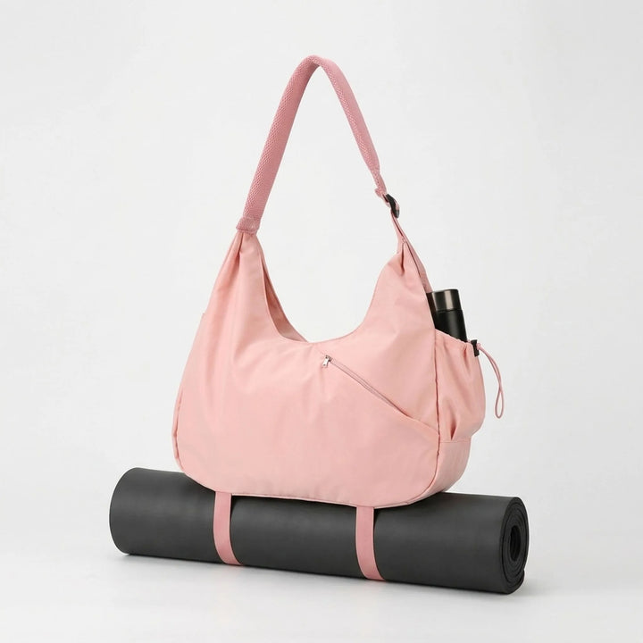 Stylowa damska torba tote do jogi i fitnessu, z uchwytem na matę. Pojemna, praktyczna, doskonała na podróże.