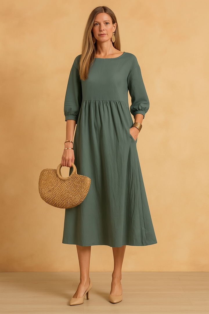 Damska elegancka sukienka letnia maxi, idealna na upalne dni i wieczorne wyjścia.