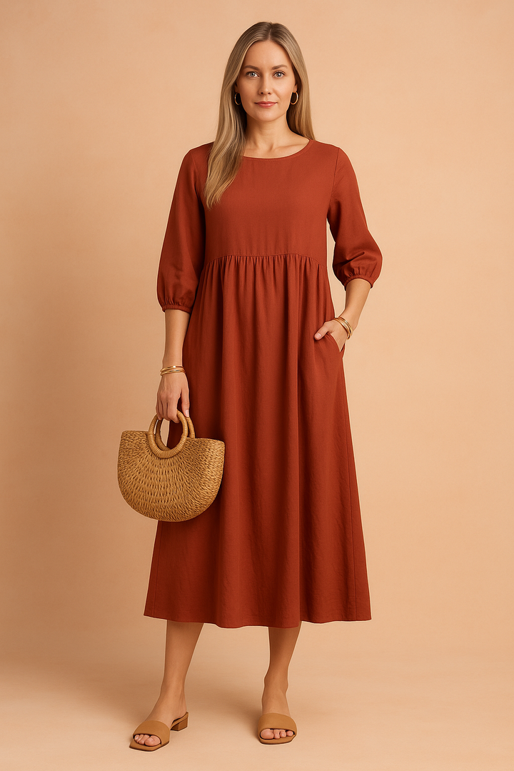 Stylowa sukienka maxi damska, letnia i elegancka, doskonała do modnych kobiecych stylizacji.