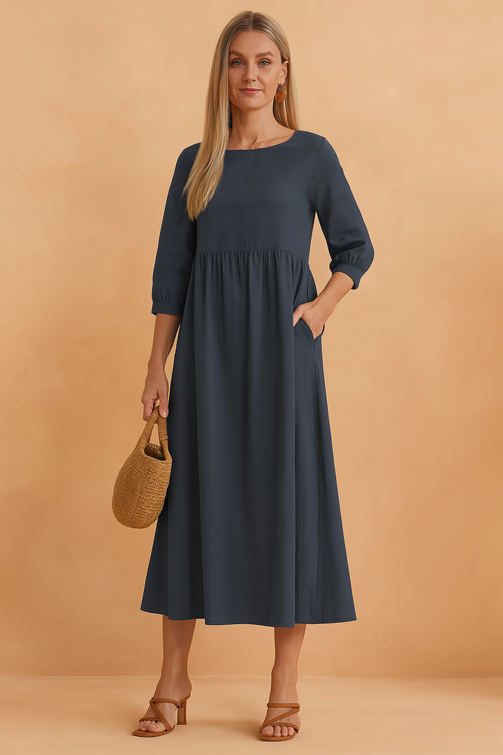 Kobieca modna sukienka maxi, letnia i elegancka, idealny wybór na ciepłe dni.