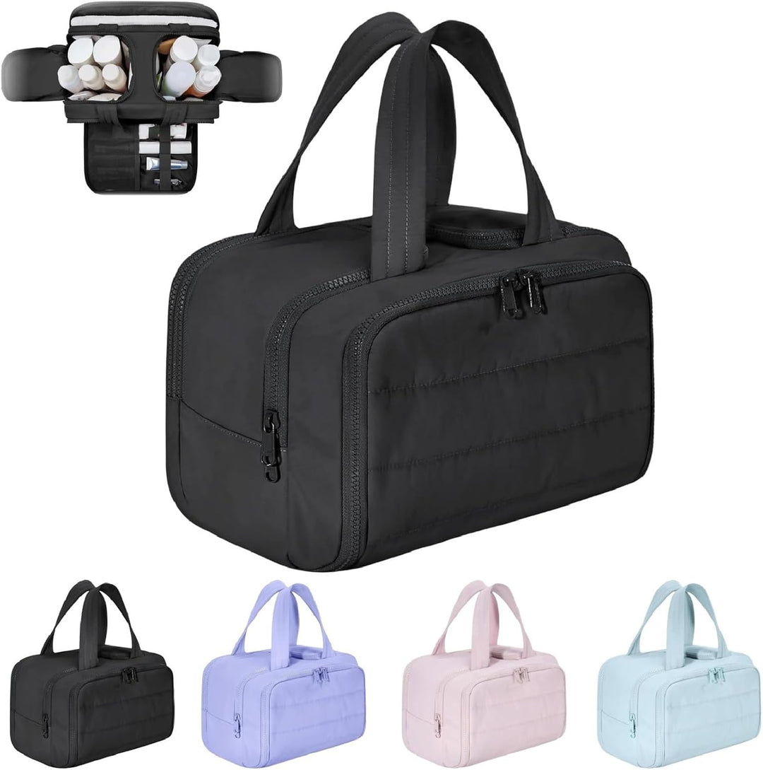 Elegancka damska kosmetyczka podróżna Selvane. Organizer 4-w-1 na makijaż i akcesoria, wodoodporny.