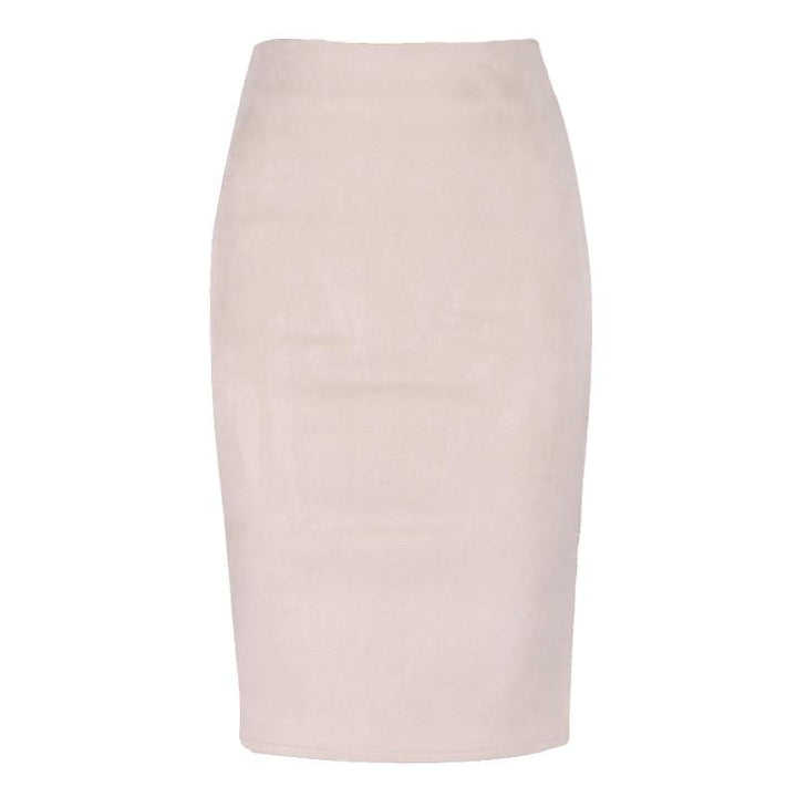 Damska ołówkowa spódnica midi, elegancka i klasyczna. Idealna do biura, modna, jednolity kolor.