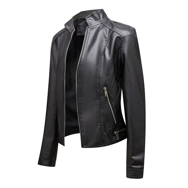 Kurtka skórzana damska ramoneska w stylu biker. Wiosenny i jesienny must-have, klasyczny krój.