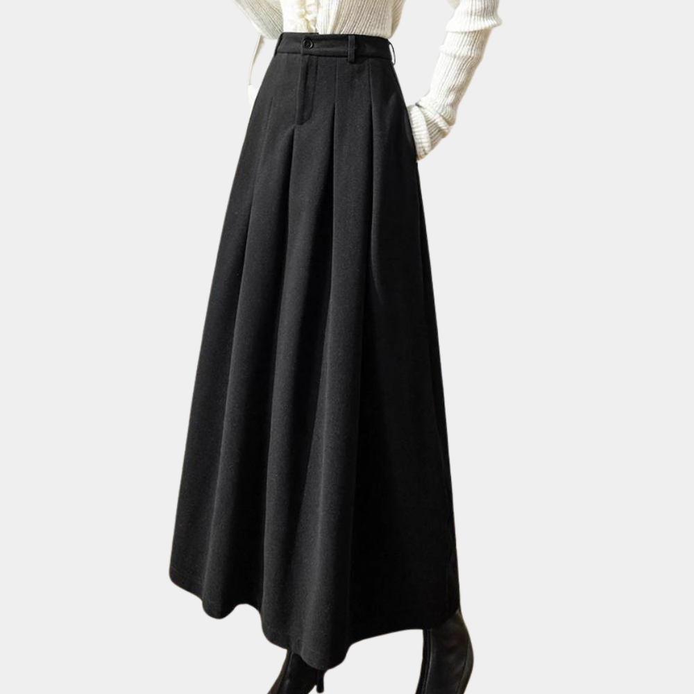 Klasyczna, elegancka spódnica Elly dla kobiet. Wysokiej jakości moda zimowa, idealna do stworzenia ponadczasowego stylu.