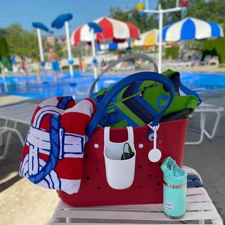Damska torba plażowa z lekkiego materiału EVA, idealna na lato i mokre rzeczy.