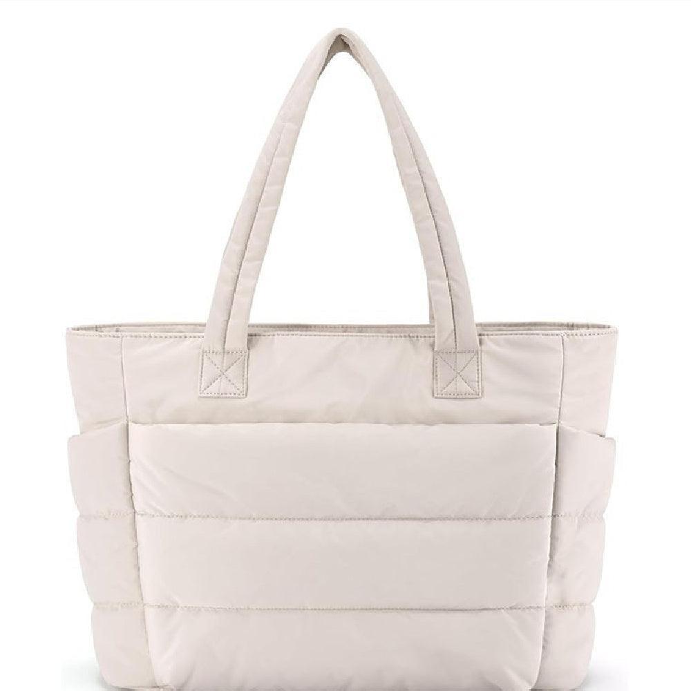 Miękka damska torba shopper Puff. Stylowa, pikowana torba na ramię, idealna do pracy, na uczelnię i codzienne wyjścia.