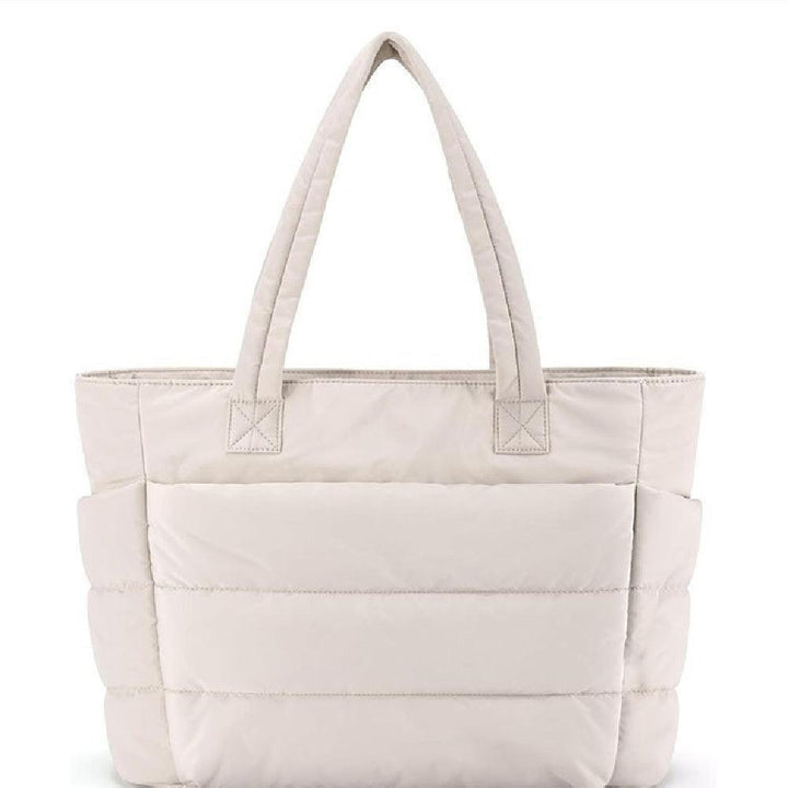Miękka damska torba shopper Puff. Stylowa, pikowana torba na ramię, idealna do pracy, na uczelnię i codzienne wyjścia.