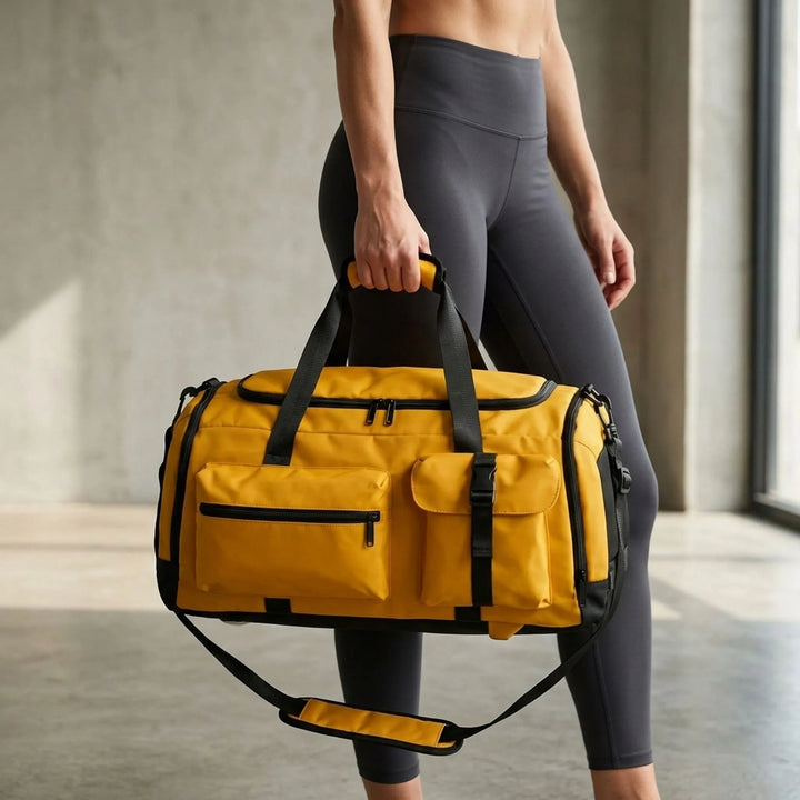 Damska torba sportowa 2w1 plecak i duffel, idealna na trening, siłownię i krótkie podróże.