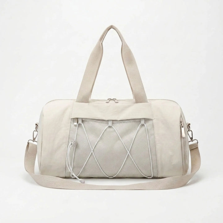 Elegancka damska torba duffel na siłownię. Idealna torba sportowa do podróży i codziennego fitnessu.
