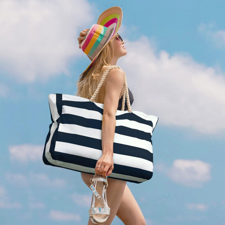 Elegancka torba na plażę, wodoodporna, damska, z zamkiem, na słońce.