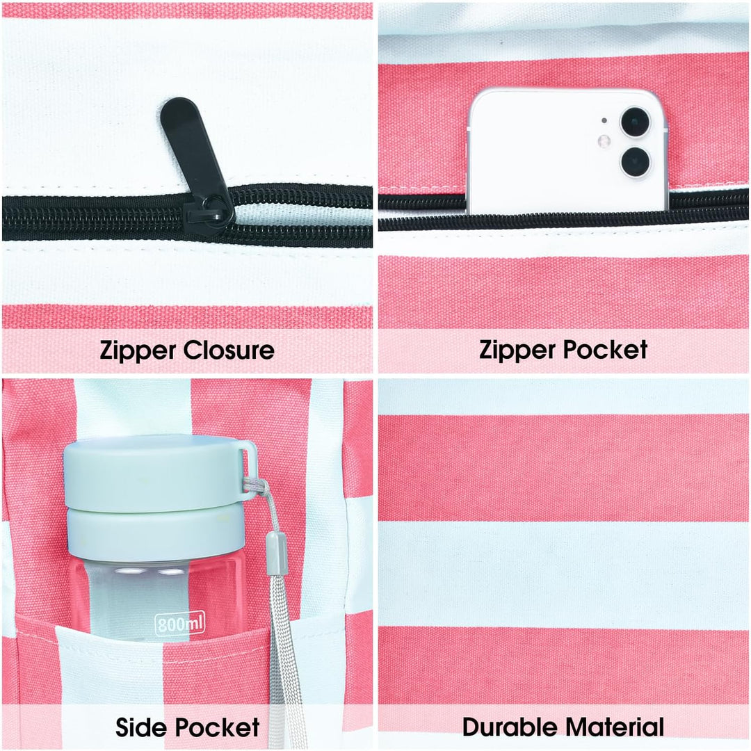 Elegancka torba tote damska do pracy, wodoodporna, z suwakiem.