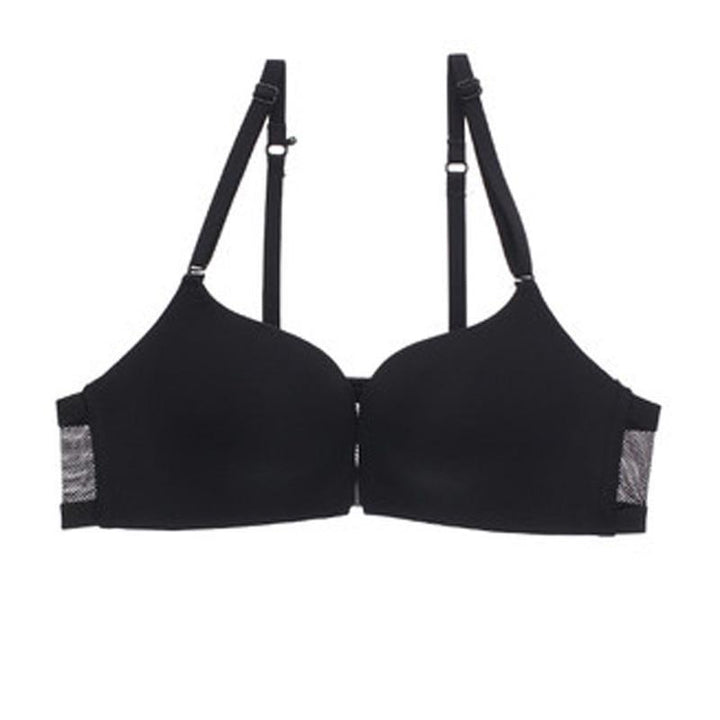 Damski biustonosz push-up z elegancką siateczką, modelujący biust i komfortowy.