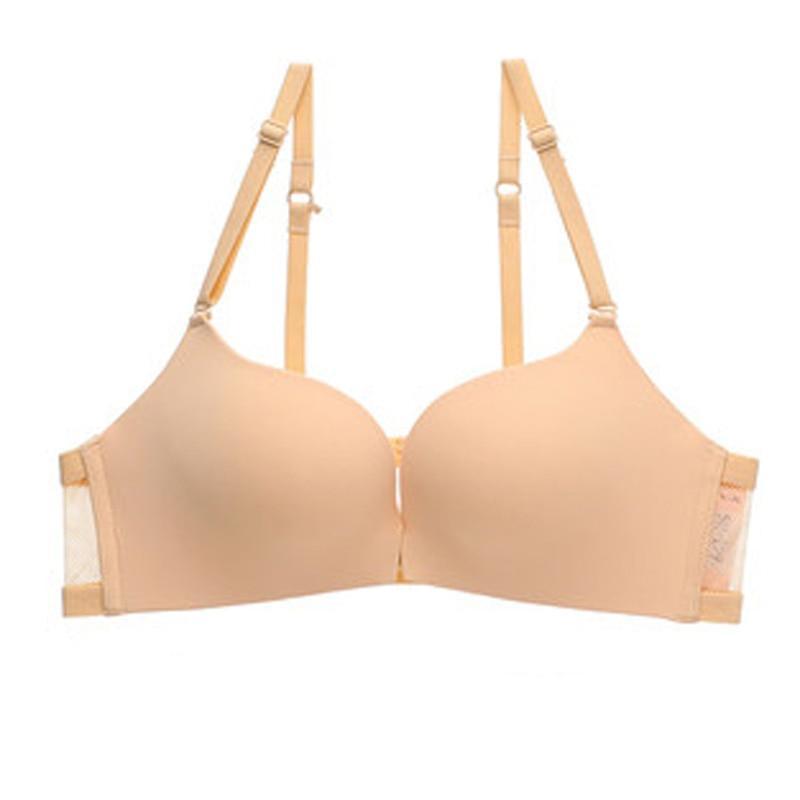 Elegancki damski biustonosz push-up z delikatną siateczką, idealny do bielizny i modelowania.