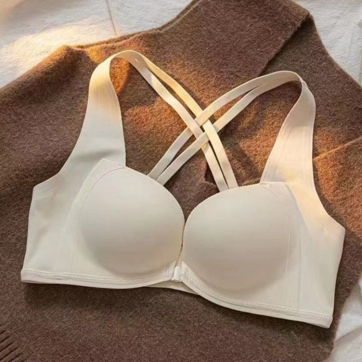 Elegancki biustonosz push-up damski z regulowanymi ramiączkami i praktycznym zapięciem z przodu. Komfortowa bielizna.