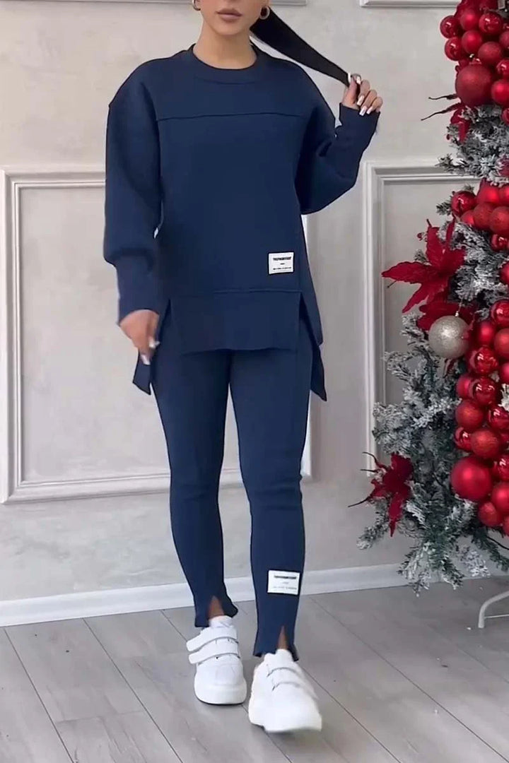 Modny damski dres z polaru, bluza i spodnie. Stylowy komplet idealny do domu lub na casualowe wyjścia.