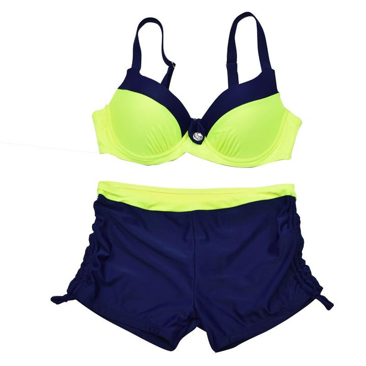 Sportowy dwuczęściowy strój kąpielowy bikini damski, komfortowy i modny na basen lub plażę.