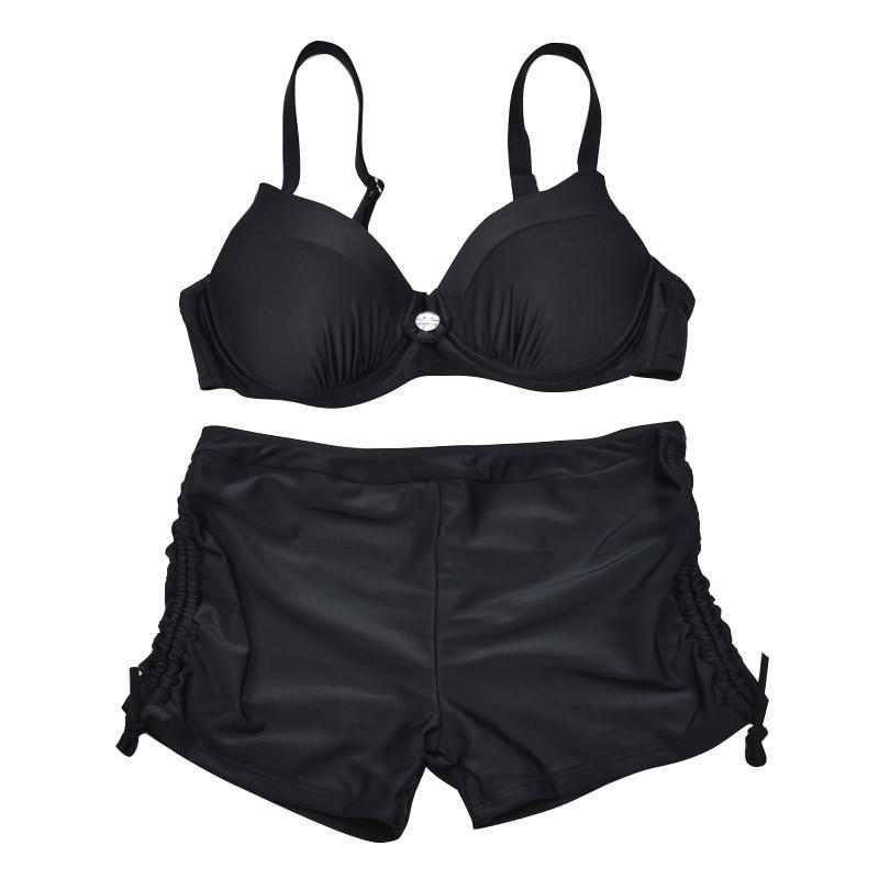 Stylowy damski dwuczęściowy strój kąpielowy bikini, komfortowy krój na plażę i basen, idealny na lato.