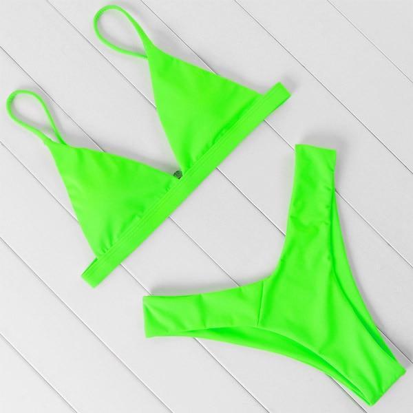 Damski modny dwuczęściowy kostium kąpielowy bikini. Hit lata na plaży.
