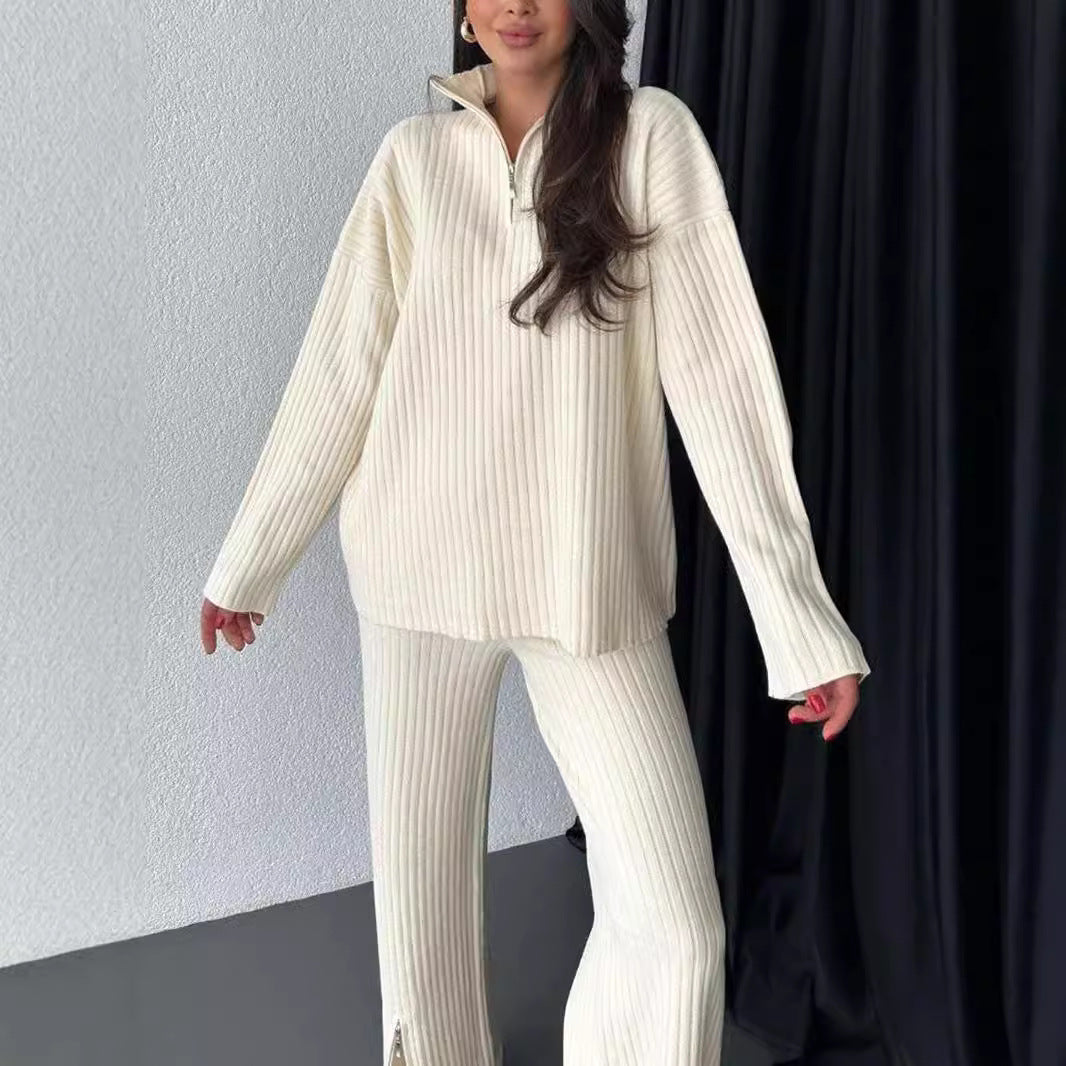 Stylowy damski zestaw bawełniany dwuczęściowy. Modny ubiór casual na każdą okazję.