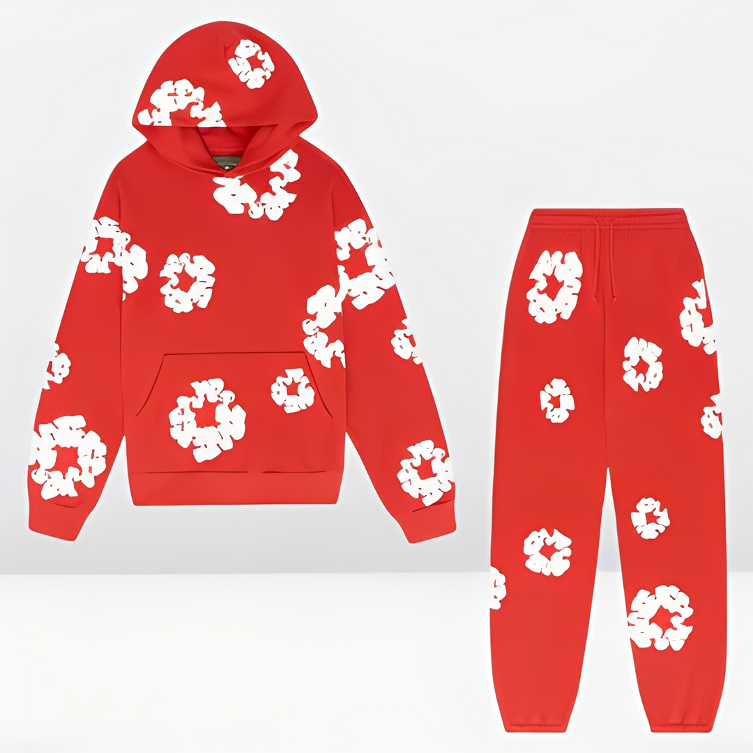 Stylowy damski bawełniany dres Kezelle. Modny i praktyczny zestaw casualowy dla kobiet na jesień.