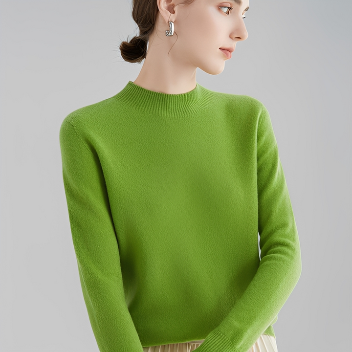 Klasyczny, damski golf. Elegancki sweter na co dzień, idealny na jesień i zimę. Wygodna odzież.