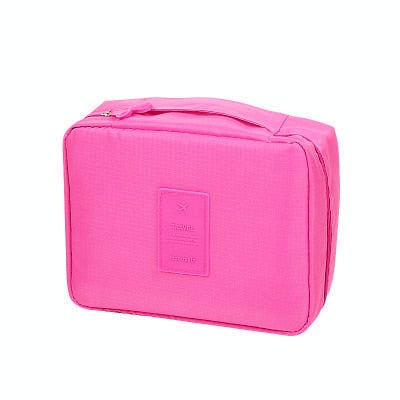 Organizer na kosmetyki damski, wodoodporny, kompaktowy, z dodatkowym mini etui na makijaż.