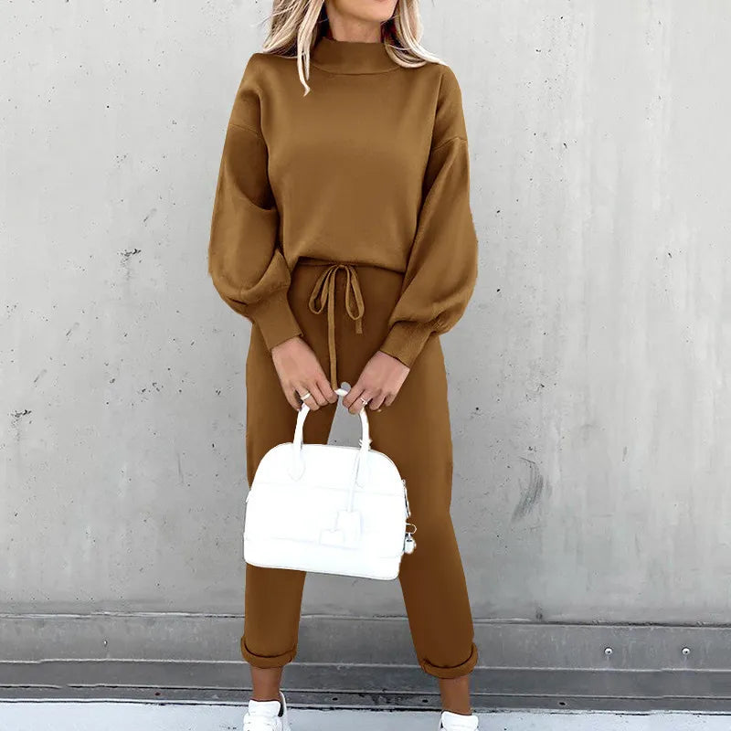Modny dres damski Edna, elegancki komplet na każdą okazję. Wygodna odzież codzienna w stylu casual.