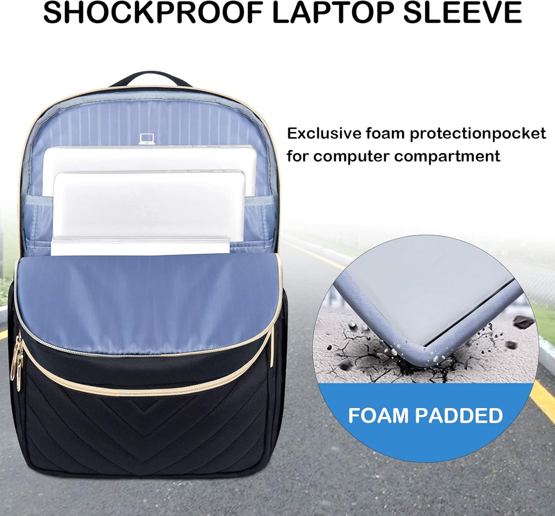 Stylowy plecak damski na laptopa 15,6", wodoodporny, lekki, z portem USB. Idealny do miasta.