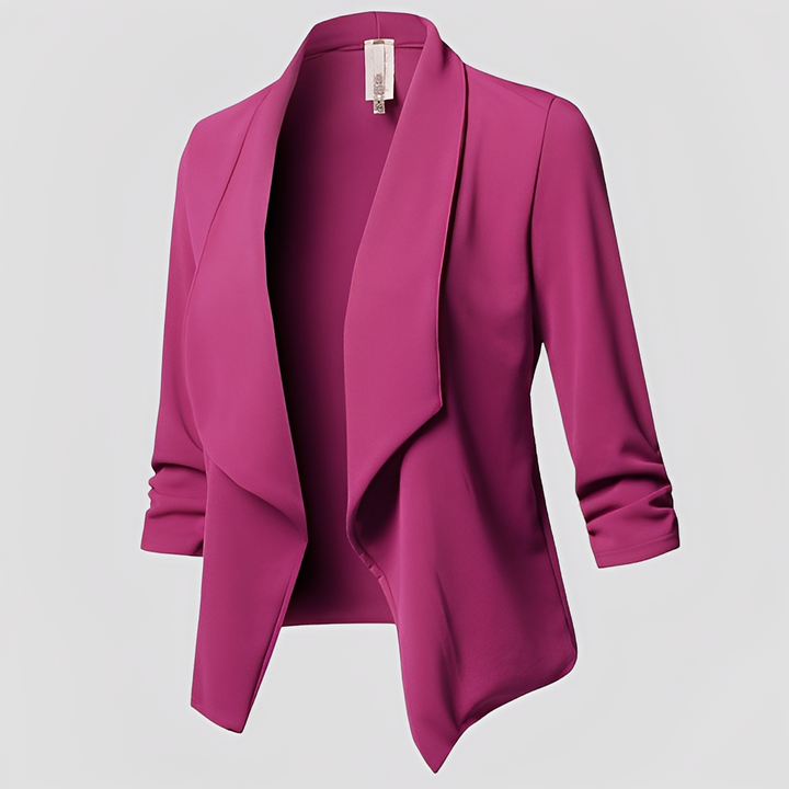 Modny plisowany blezer damski oversize. Doskonały do wiosennych stylizacji, elegancka i luźna marynarka.