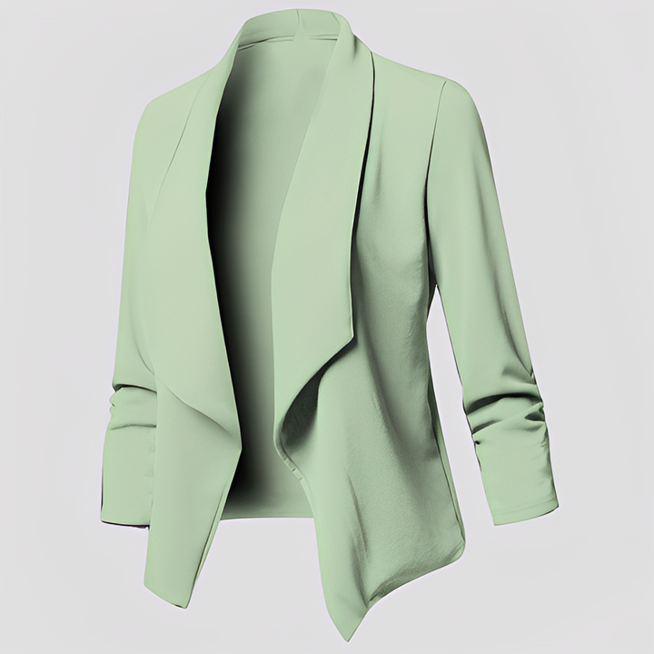 Stylowy plisowany blezer damski. Elegancka marynarka dodająca szyku każdej stylizacji, modny element garderoby.