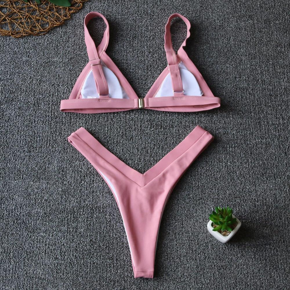 Regulowane damskie bikini kostium kąpielowy, idealne dopasowanie na plażę i pływanie.