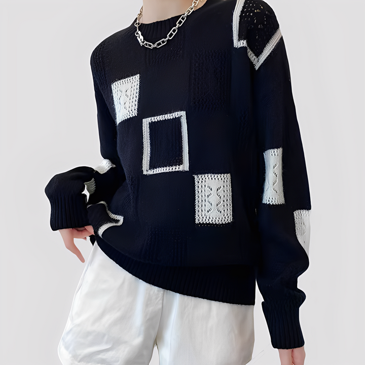 Modny damski sweter Christal, ciepły i komfortowy na jesień i zimę. Elegancki wybór do odzieży casual, podkreśla styl.