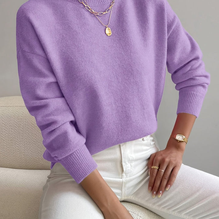 Sweter golf damski z długim rękawem, uniwersalny kolor, idealny na chłodne dni.