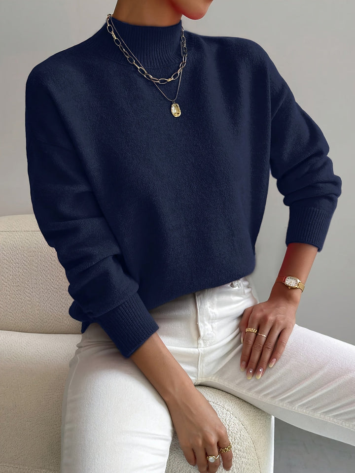 Elegancki sweter golf damski, idealny do codziennych stylizacji, modny fason.