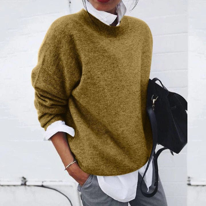 Sweter damski kaszmirowy, luźny krój, miękki i wygodny, niezbędny element zimowej garderoby.