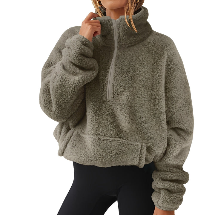 Stylowy sweter damski Tiffany z zamkiem, elegancki, ciepły, komfortowy na każdą okazję.