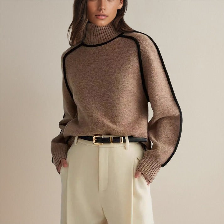 Elegancki damski sweter z długim rękawem, uniwersalny na wiele okazji. Moda i wygoda.