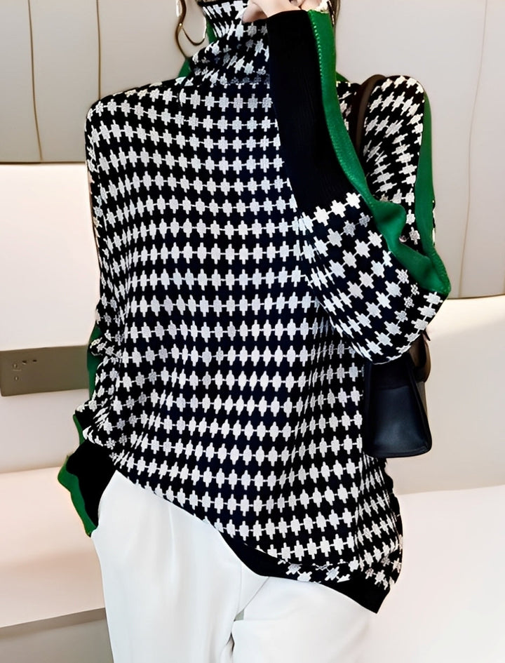 Damski sweter z golfem Bryony, ciepły i komfortowy, idealny na jesień i zimę. Elegancki i modny styl.