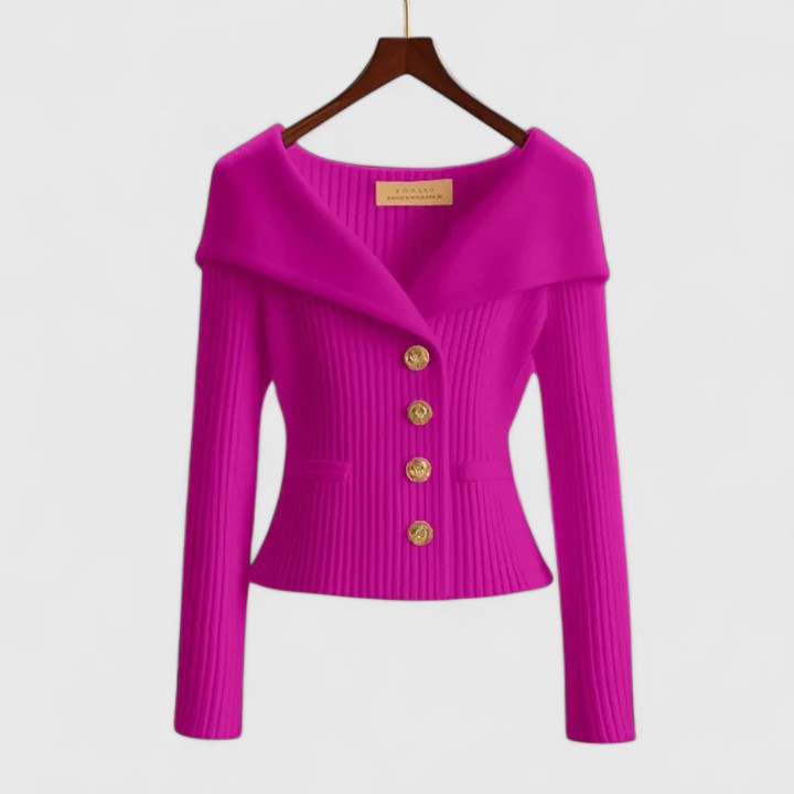 Damski sweter z odkrytymi ramionami, elegancki i wygodny, pasuje do wielu stylizacji.