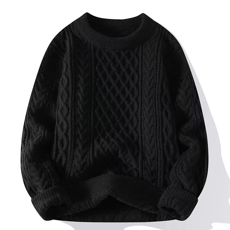 Modny damski sweter o uniwersalnym kroju. Ciepła odzież do jesiennych i zimowych stylizacji, symbol komfortu.