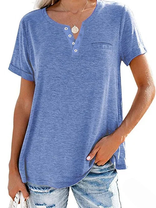 Damski t-shirt z krótkim rękawem, idealny na co dzień. Wygodna, casualowa koszulka dla kobiet ceniących komfort.