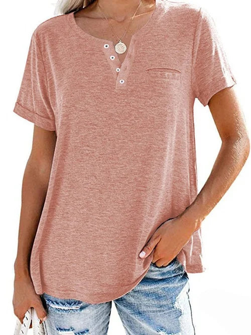 Biały damski t-shirt z krótkim rękawem. Casualowa, wygodna koszulka, niezbędna w codziennej garderobie kobiety.